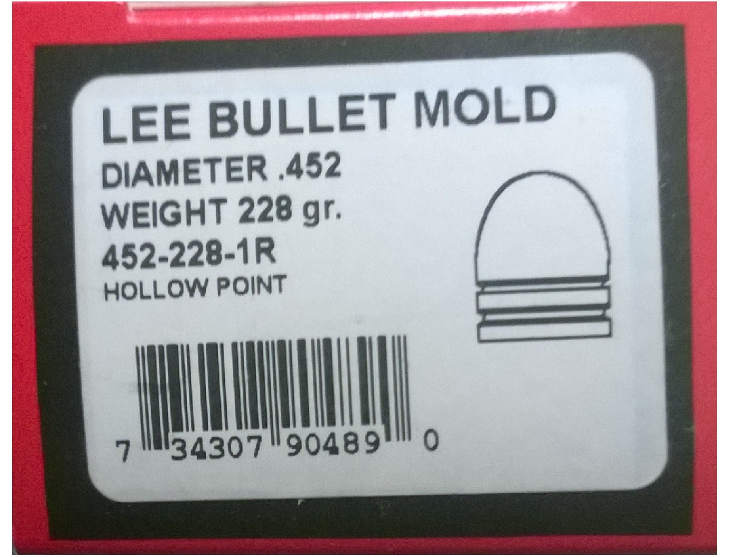 Lee Kogel Gietmal Pistool kaliber 45 ROUND NOSE 228 grain HOLLOW POINT - NIET MEER LEVERBAAR
